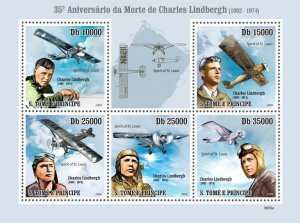 S. TOME & PRINCIPE 2009 - Aircraft - Anniversary of Charles Lindberg (1902-1974)