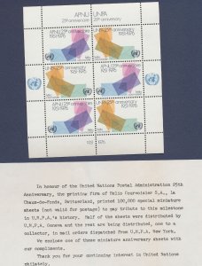 UN - UNPA 25th Anniversary - MNH S/S - 1976 & related ephemera