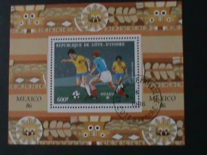 ​UPPER VOLTA-WORLD CUP SOCCER MEXICO'86-CTO S/S VF WE SHIP TO WORLDWIDE