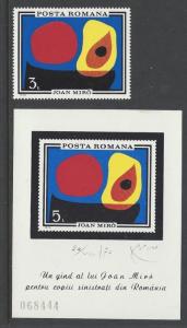 Romania 1970 Art Miro VF MNH (2216-17)