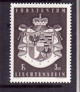 Liechtenstein-Sc#452-unused NH set-Coat of Arms-1969-