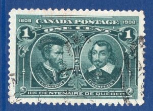 Canada   #97 used  1908  tercentenary  1c