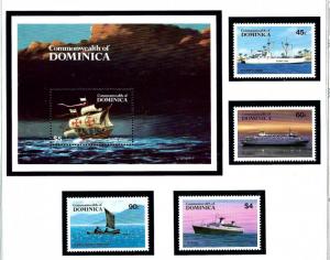 Dominica 841-46 MNH 1984 Ships