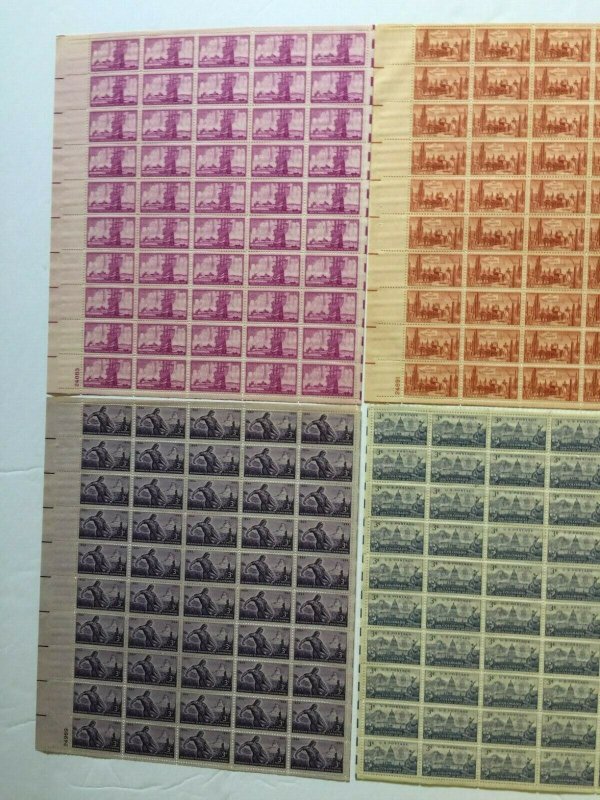 US,6 1950'S  POST OFFICE FRESH,MNH VF, FULL SHEETS,1950'S COLLECTION,MINT NH ,VF