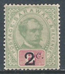 Sarawak #22 Mint No Gum 8c Sir Charles Johnson Brooke Issue Surcharged