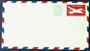 1958 US Sc. #UC30 air mail surcharged envelope, type 1, mint, sealed flap