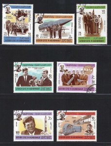 Aden (Kathiri State of Seiyun) Mi #166-172: Kennedy & space, 1967 CTO. CV €3.60