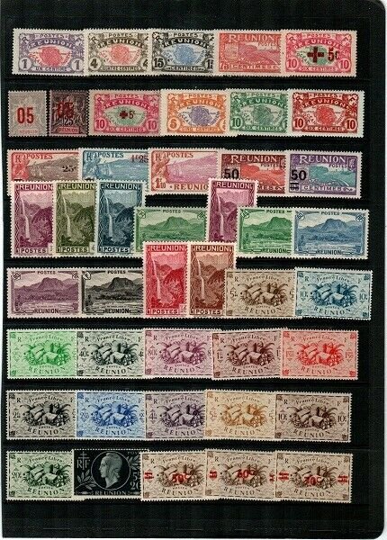 Reunion - Collection of all mint stamps (Catalog Value $123.00) [TD1]