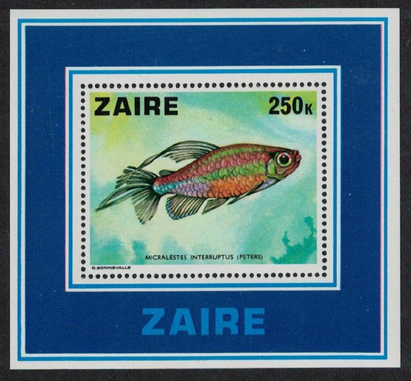 Zaire Fish MS SG#MS914 SC#871 MI#Block 17 CV£8