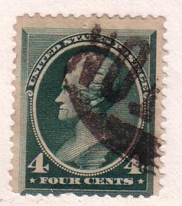 US# 211 4c Jackson, blue green, (U)  CV. $27.50