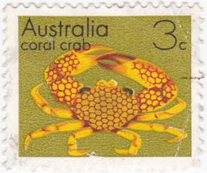 Australia -1973 Marine Life - Coral Crab 3c used SG 547