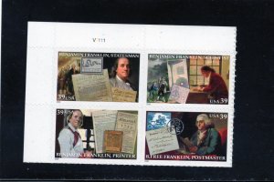 4021-4024 Ben Franklin, MNH UL-PB/4 (#V1111)