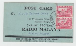 ZS-AB607 MALAYA - Cover, 1965 To Radio Malaya Perak