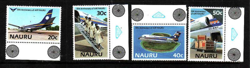 Nauru-Sc#303-6-Unused NH set-Planes-Aircraft-1986-