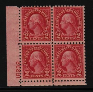 1924 Sc 583 MNH original gum plate block 18232LL CV $110