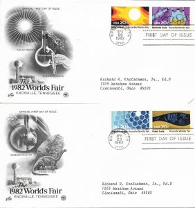 1982 FDC, #2006-2009, 20c The 1982 World's Fair, Art Craft/PCS (2)