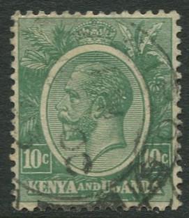 Kenya & Uganda - Scott 21 - KGV Definitive -1922 - Used- Single 10c Stamp