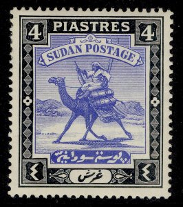 SUDAN GV SG44c, 4p ultramarino e preto, M Estado perfeito.-