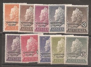 Christmas Island  SC 1-10  Mint, Never Hinged