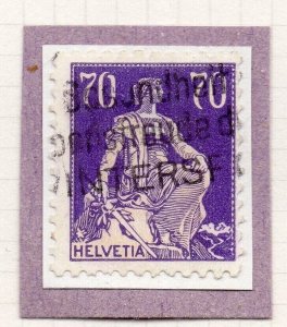 Switzerland 1934 SHADES Early Issue Fine Used 70c. NW-210684