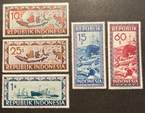 Indonesia 1948 #54-8, 2nd Issues, MNH.