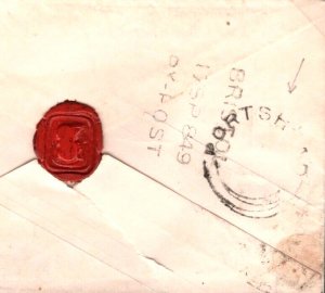 GB PENNY PINK Cover *PORTSHEAD* UDC Portishead SPELLING ERROR 1849 Bristol JL222