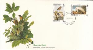 Bermuda 1985 FDC Scott #466, #467 Yellow crowned night heron, Great egret Aud...