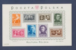 POLAND  - Scott 412a - MNH S/S - Kultura Polska - 1947