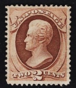 US Stamp #146 2c Red Brown Jackson MINT Hinged SCV $325