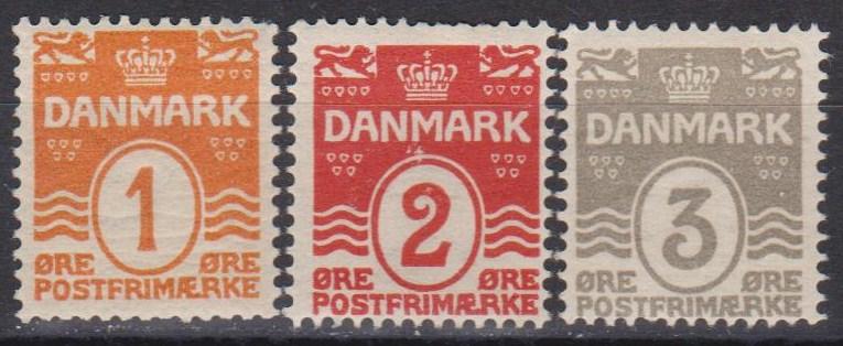 Denmark #57-9 F-VF Unused CV $13.75 (B6350)