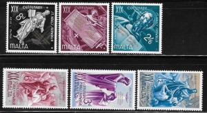 Malta 1960 19th cent of St Paul Shipwreck on Malta Sc 275-280 MNH A677