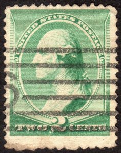 1887, US 2c, Washington, Used, Sc 213