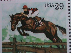 ​UNITED STATES-1993-SC#2756-9  SPORTING HORSES -MNH BLOCK VERY FINE