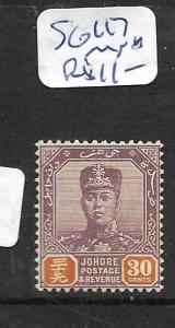  MALAYA JOHORE (PP1001B) 30C  SG 111  MNH