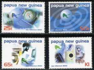 Papua New Guinea Scott 966-969 MNHOG - 1999 Millennium Set - SCV $4.20