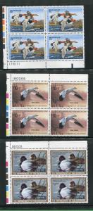 FEDERAL DUCK STAMPS RW54-  68 VF, NH PLATE BLOCKS  