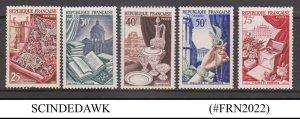 FRANCE - 1954 NATIONAL INDUSTRIES SCOTT#711-715 5V MINT NH