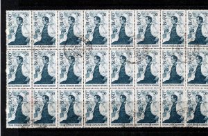 ICELAND 1975 Jonsson Used Block of 24 Stamps (RK12) 