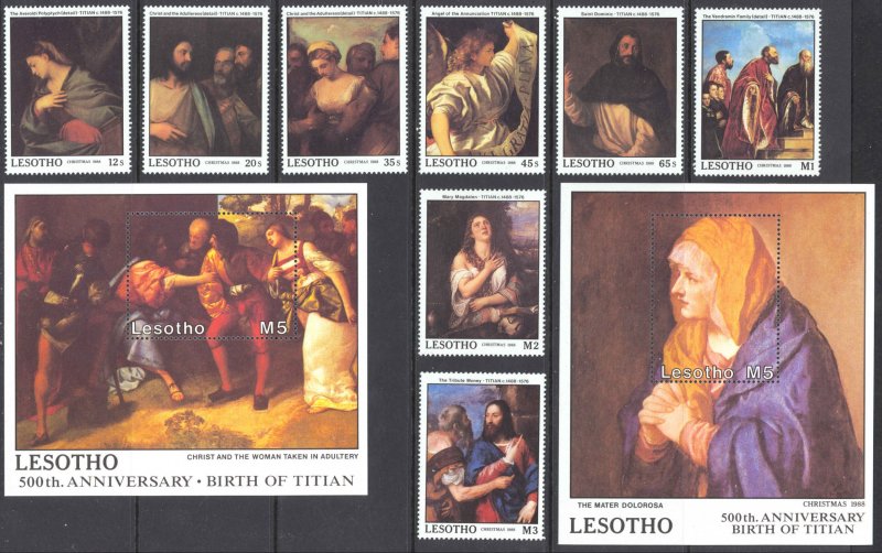 Lesotho Sc# 685-694 MNH 1988 Christmas