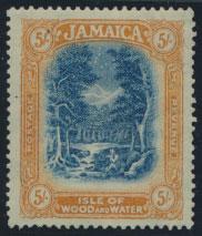 Jamaica SG 88a SC# 86a Mint Hinged   pale dull orange see details