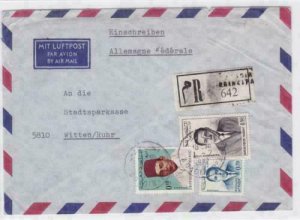 morocco  registered air mail  stamps  cover  ref r16042 