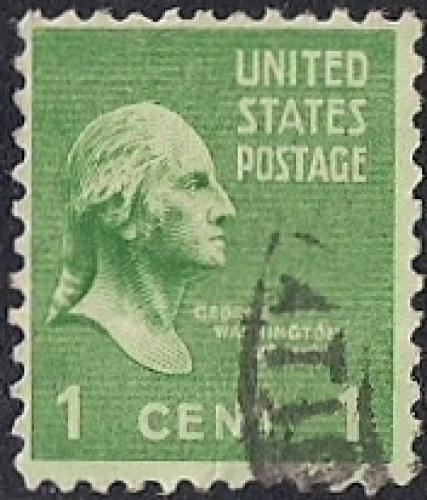 804 1 cent George Washington Stamp used F