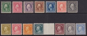 UNITED STATES 1913-15 Washington set of 14 to - 36315