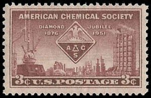 PCBstamps   US #1002 3c American Chemical Society, MNH, (10)