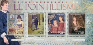 2013 TOGO  MNH. POINTILLISM   |  Y&T Code: 3032-3035  |  Michel Code: 4693-4696