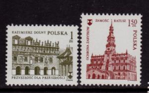 Poland 2129-2130 MNH ◊ Architecture ◊ 1975