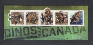 Canada #2823  (2015 Dinosaurs sheet of 5)  VFMNH CV $8.75