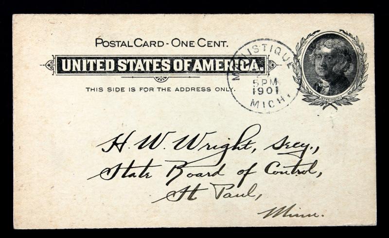 US Postal Card Sc# UX14 Preprinted Sales Rep.  The Original Central Electric Co.