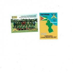 Guyana - 2007 - Cricket World Cup - Set Of 2 Stamps - MNH