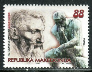 163 - MACEDONIA 2017 - Auguste Rodin - French Sculptor - MNH Set